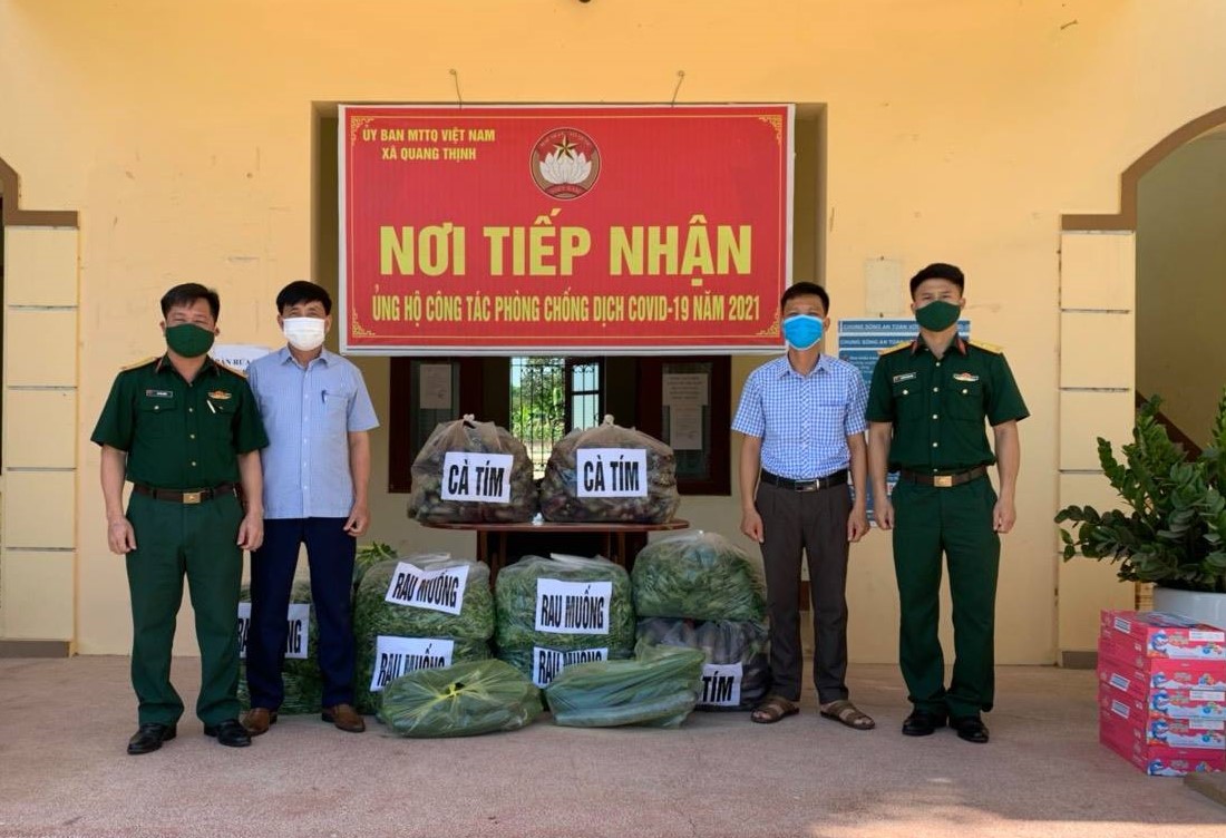 Sư đoàn 3 (Quân khu 1) ủng hộ gần 250kg rau xanh cho các công dân cách ly trên địa bàn